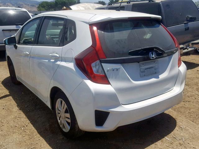 3HGGK5H52FM755132 - 2015 HONDA FIT LX WHITE photo 3