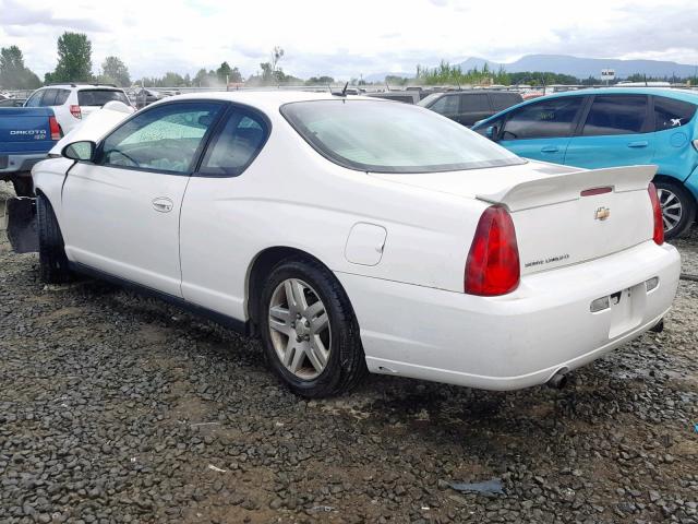 2G1WK151669283068 - 2006 CHEVROLET MONTE CARL WHITE photo 3