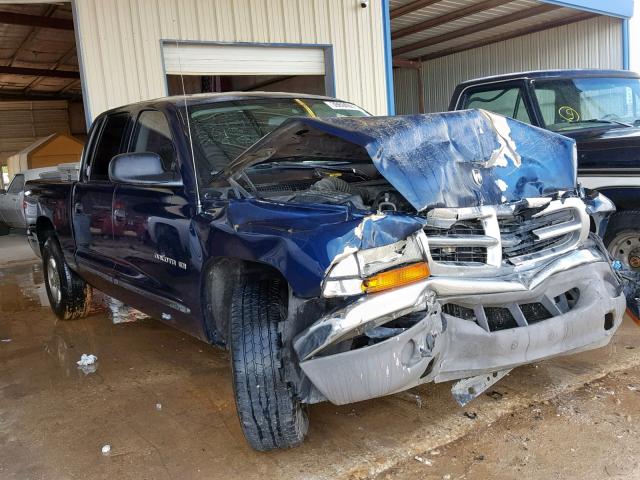 1B7HL48X22S561357 - 2002 DODGE DAKOTA QUA BLUE photo 1