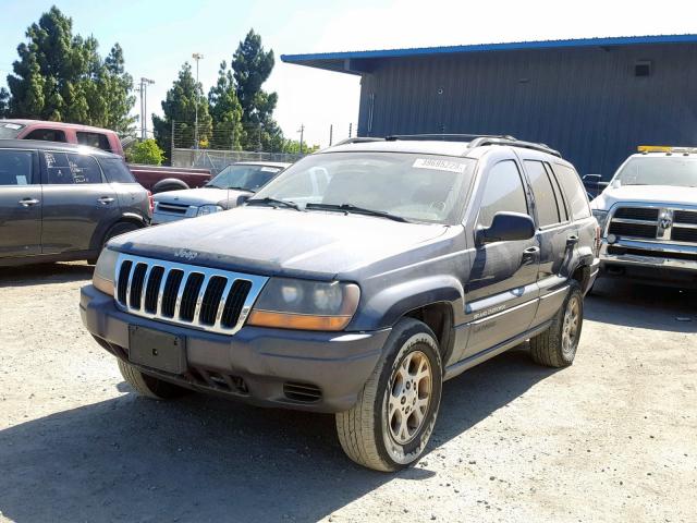 1J4GX48S51C717222 - 2001 JEEP GRAND CHER BLUE photo 2