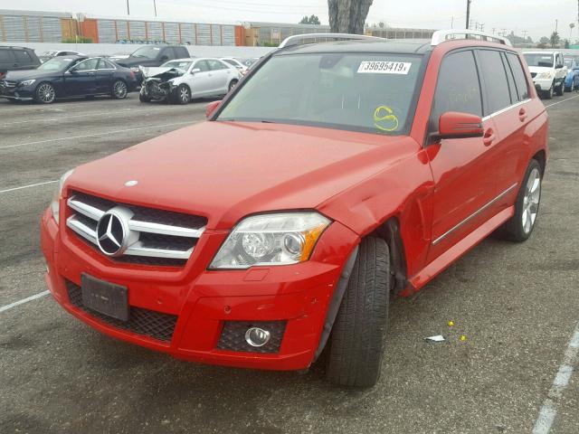 WDCGG8HB2AF306835 - 2010 MERCEDES-BENZ GLK 350 4M RED photo 2