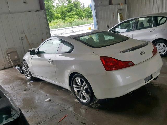 JNKCV64E98M127811 - 2008 INFINITI G37 BASE WHITE photo 3