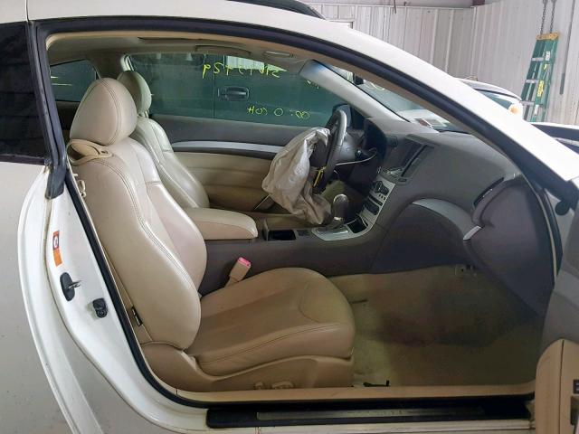 JNKCV64E98M127811 - 2008 INFINITI G37 BASE WHITE photo 5