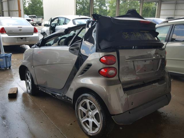 WMEEK31X69K222915 - 2009 SMART FORTWO PAS GRAY photo 3