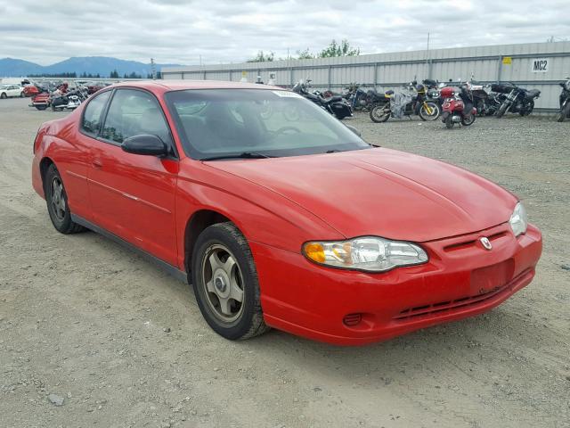 2G1WW12E049212327 - 2004 CHEVROLET MONTE CARL RED photo 1