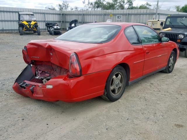 2G1WW12E049212327 - 2004 CHEVROLET MONTE CARL RED photo 4