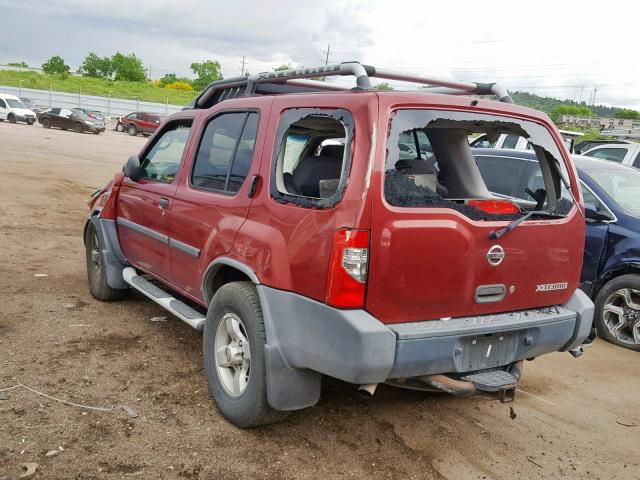 5N1ED28T24C641235 - 2004 NISSAN XTERRA XE RED photo 3