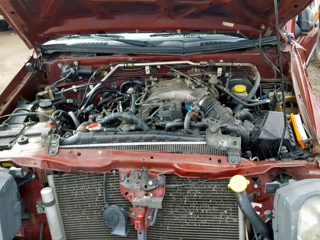 5N1ED28T24C641235 - 2004 NISSAN XTERRA XE RED photo 7