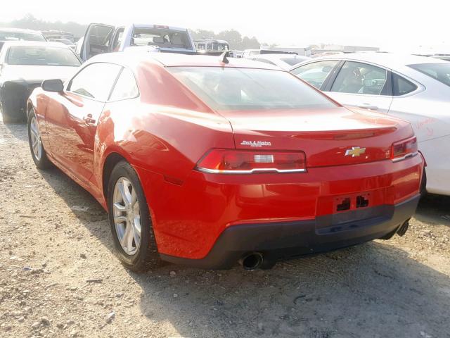 2G1FA1E34E9151770 - 2014 CHEVROLET CAMARO LS RED photo 3