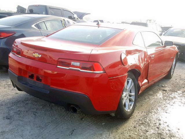 2G1FA1E34E9151770 - 2014 CHEVROLET CAMARO LS RED photo 4