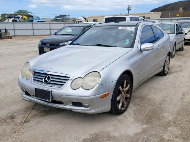 WDBRN47J32A376704 - 2002 MERCEDES-BENZ C 230K SPO SILVER photo 2