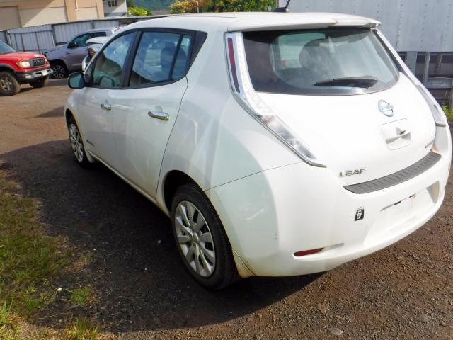 1N4AZ0CP3DC416606 - 2013 NISSAN LEAF S WHITE photo 3