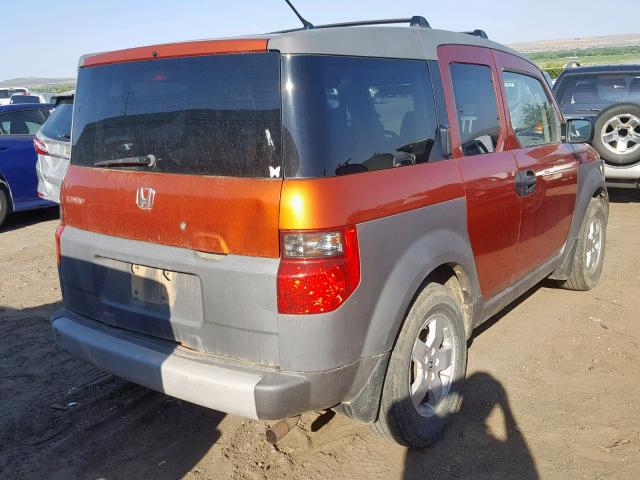 5J6YH285X3L032703 - 2003 HONDA ELEMENT EX ORANGE photo 4