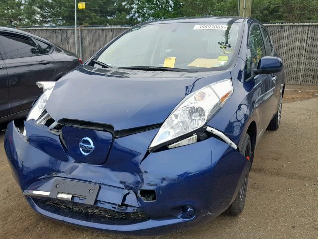 1N4BZ0CP8HC311828 - 2017 NISSAN LEAF S BLUE photo 2