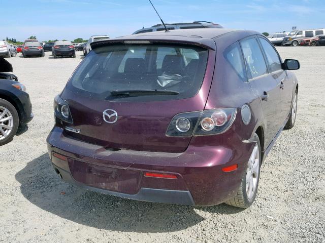 JM1BK343871714746 - 2007 MAZDA 3 HATCHBAC PURPLE photo 4