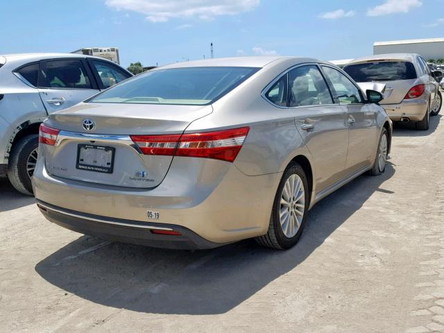 4T1BD1EB5DU007002 - 2013 TOYOTA AVALON HYB TAN photo 4