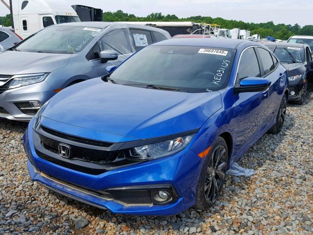 19XFC2F8XKE031129 - 2019 HONDA CIVIC SPOR BLUE photo 2