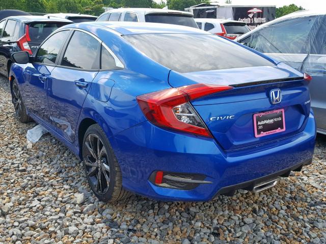 19XFC2F8XKE031129 - 2019 HONDA CIVIC SPOR BLUE photo 3