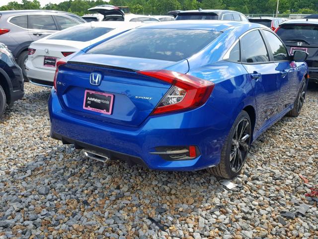 19XFC2F8XKE031129 - 2019 HONDA CIVIC SPOR BLUE photo 4