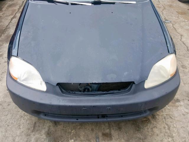 1HGEJ6224VL080463 - 1997 HONDA CIVIC DX BLACK photo 7