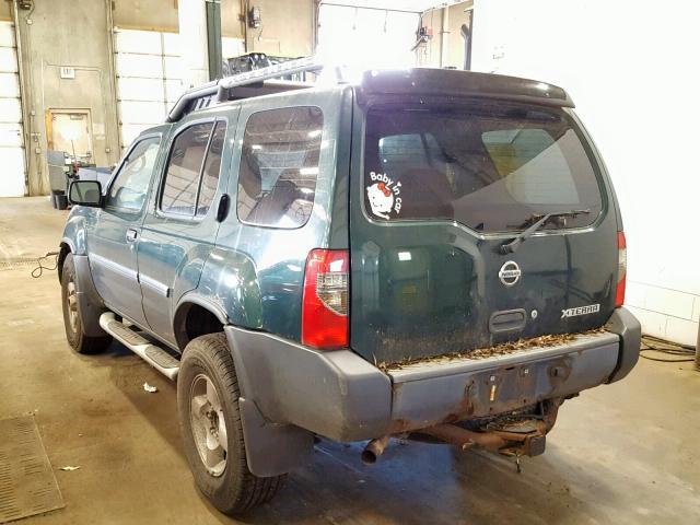 5N1ED28Y62C513671 - 2002 NISSAN XTERRA XE GREEN photo 3