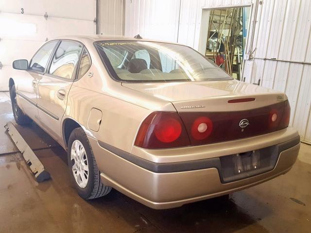 2G1WF52E039430354 - 2003 CHEVROLET IMPALA BEIGE photo 3