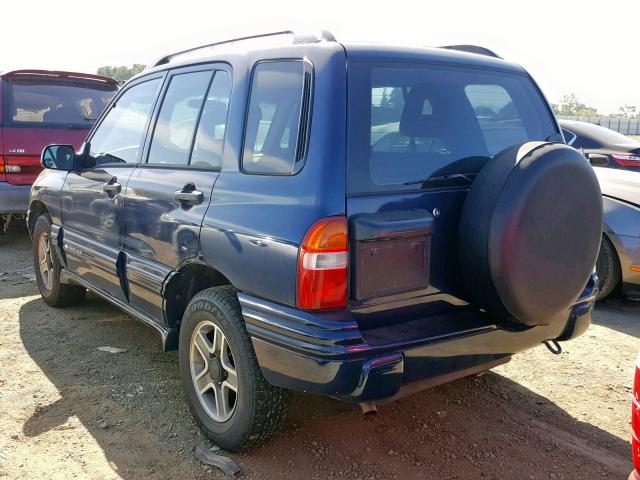 2CNBE634136908394 - 2003 CHEVROLET TRACKER LT BLUE photo 3