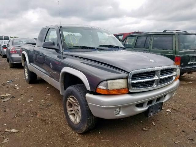 1D7HG42N74S510313 - 2004 DODGE DAKOTA SLT GRAY photo 1