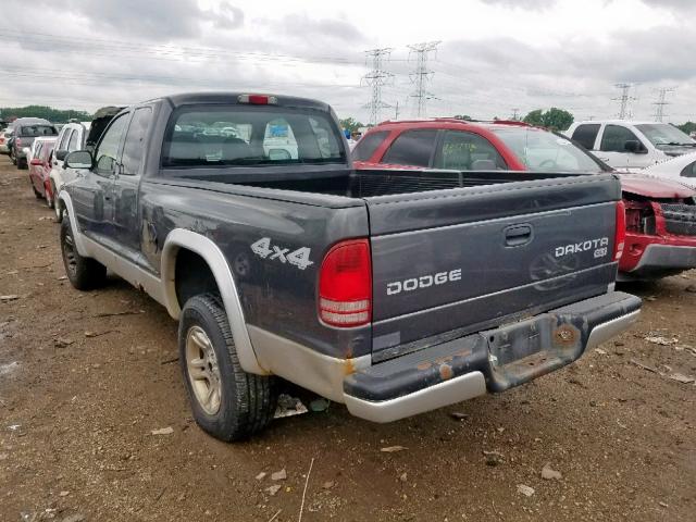 1D7HG42N74S510313 - 2004 DODGE DAKOTA SLT GRAY photo 3