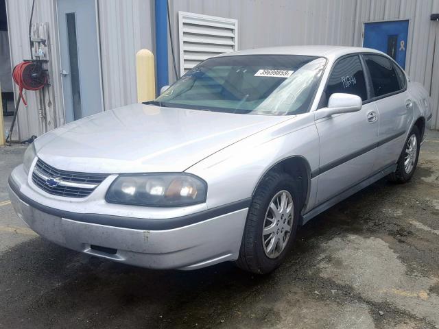 2G1WF52E549461410 - 2004 CHEVROLET IMPALA SILVER photo 2