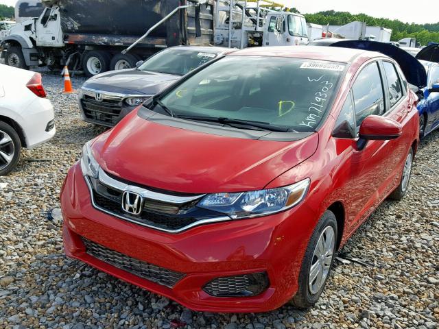 3HGGK5H48KM719303 - 2019 HONDA FIT LX RED photo 2