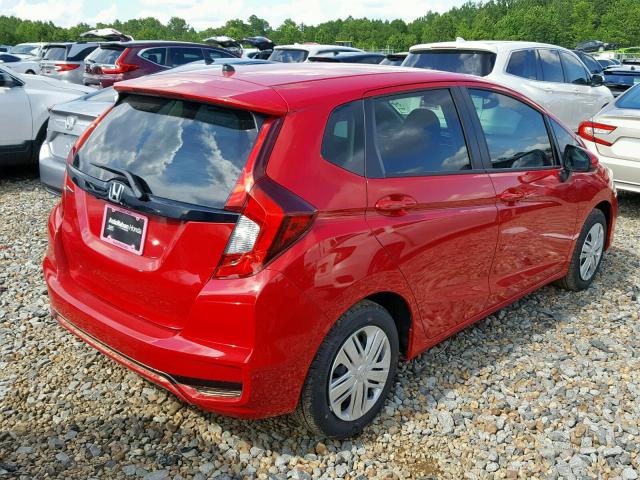 3HGGK5H48KM719303 - 2019 HONDA FIT LX RED photo 4