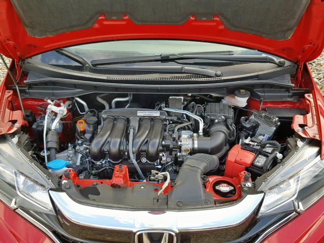 3HGGK5H48KM719303 - 2019 HONDA FIT LX RED photo 7