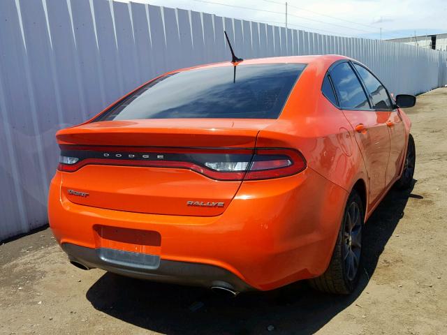 1C3CDFBB6FD406342 - 2015 DODGE DART SXT ORANGE photo 4