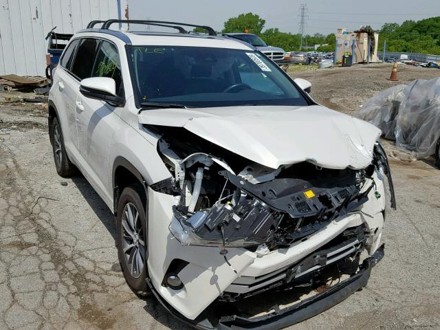 5TDJZRFH9HS471956 - 2017 TOYOTA HIGHLANDER WHITE photo 1