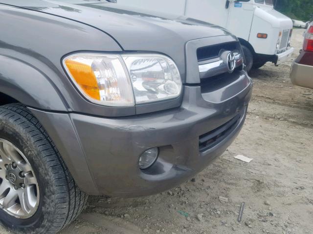 5TDBT48A55S235695 - 2005 TOYOTA SEQUOIA LI GRAY photo 9