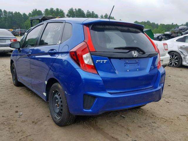 3HGGK5G53HM704498 - 2017 HONDA FIT LX BLUE photo 3