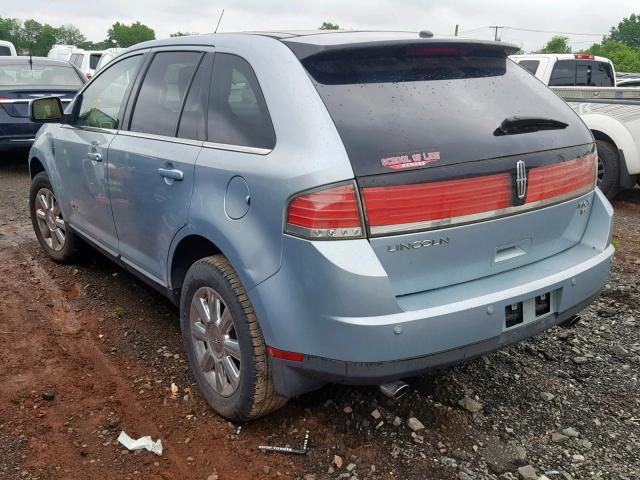 2LMDU88C28BJ00131 - 2008 LINCOLN MKX BLUE photo 3