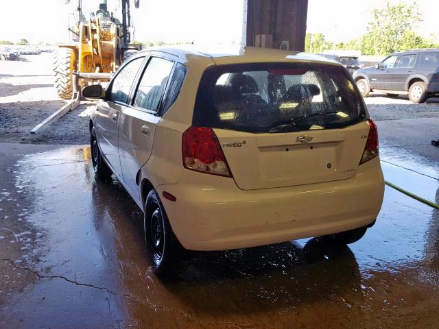 KL1TD66687B756102 - 2007 CHEVROLET AVEO BASE თეთრი ფოტო 3