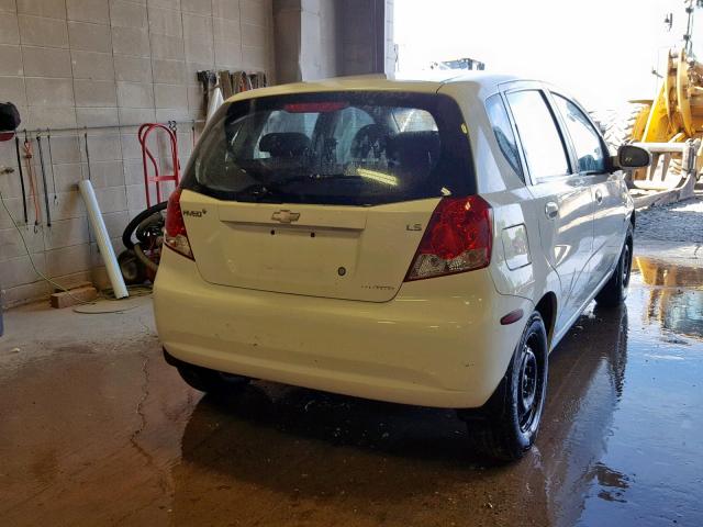 KL1TD66687B756102 - 2007 CHEVROLET AVEO BASE თეთრი ფოტო 4