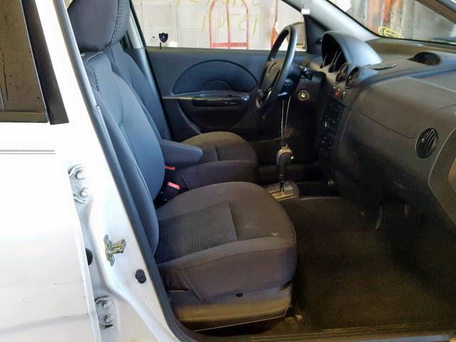KL1TD66687B756102 - 2007 CHEVROLET AVEO BASE თეთრი ფოტო 5