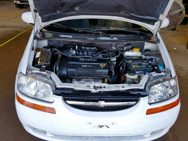 KL1TD66687B756102 - 2007 CHEVROLET AVEO BASE თეთრი ფოტო 7