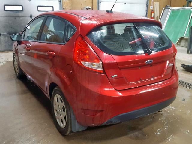 3FADP4EJ2BM140532 - 2011 FORD FIESTA SE RED photo 3