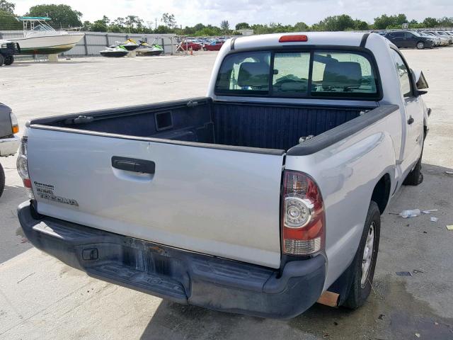 5TENX22N49Z619462 - 2009 TOYOTA TACOMA SILVER photo 4