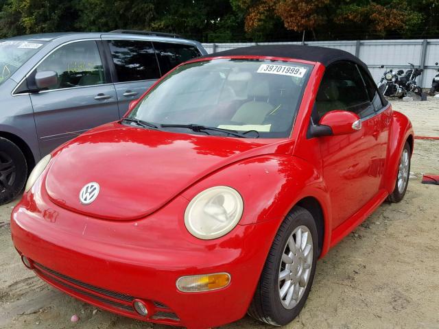 3VWCM31Y64M331835 - 2004 VOLKSWAGEN NEW BEETLE წითელი ფოტო 2