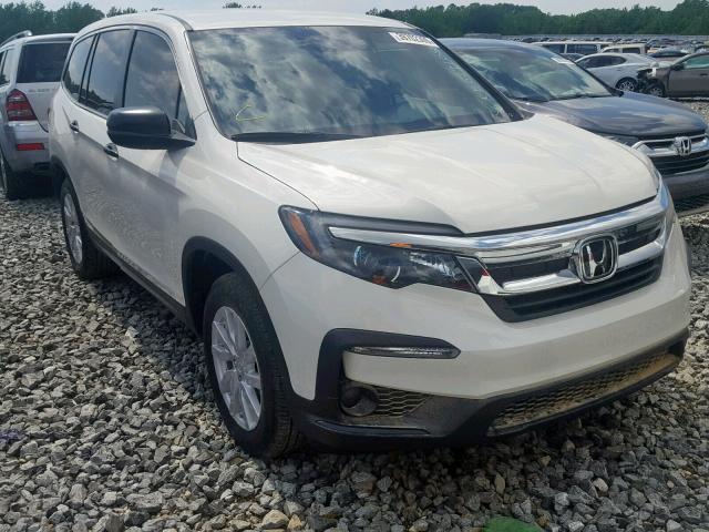 5FNYF5H13KB029105 - 2019 HONDA PILOT LX WHITE photo 1