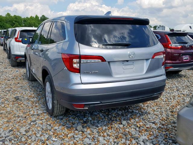 5FNYF5H18KB041119 - 2019 HONDA PILOT LX SILVER photo 3