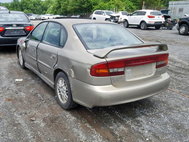 4S3BE656X17208566 - 2001 SUBARU LEGACY GT GOLD photo 3