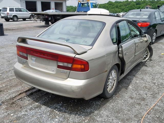 4S3BE656X17208566 - 2001 SUBARU LEGACY GT GOLD photo 4