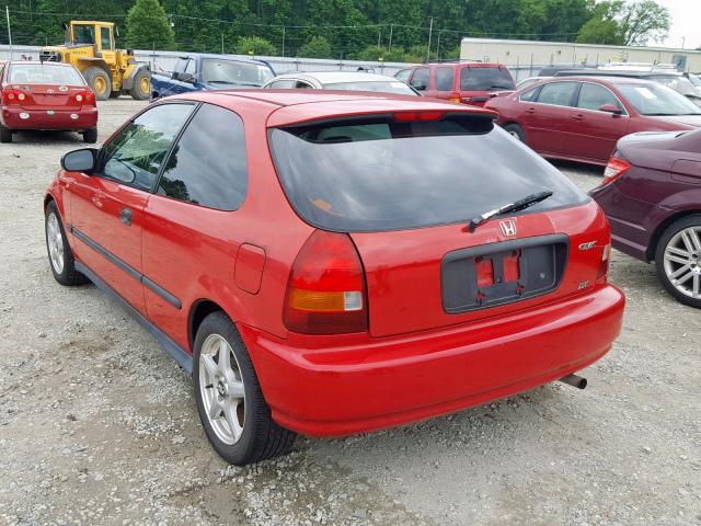 2HGEJ6345WH114246 - 1998 HONDA CIVIC DX RED photo 3